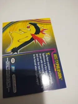 Hot! Mint/NM 2001 Topps Glossy Rare 1st Edition Johto Series 1 Typhlosion #157 - Image 2