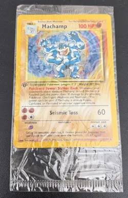 Pokemon TCG Machamp Base Set 8/102 Holo 1st Edition Holo Rare SEALED - Image 1