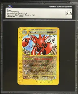 Pokemon Aquapolis Reverse Holo Foil Box Topper Scizor 7/12 CGC 8.5 *062 - Image 1