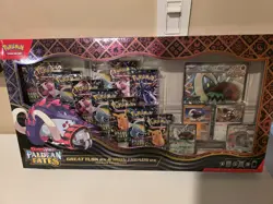 Pokemon: Paldean Fates Great Tusk EX & Iron Treads EX Premium Collection Sealed - Image 1