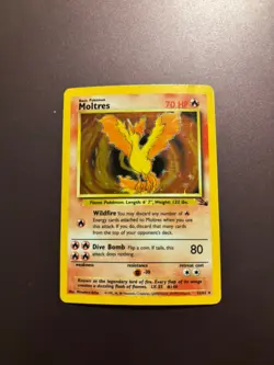 Pokemon TCG - Moltres Holo Rare 12/62 - Jungle Set - Vintage 1999 WOTC - Image 1