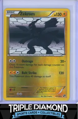 2011 Pokemon Black & White #47/114 Zekrom Reverse Holo V724 - Image 1