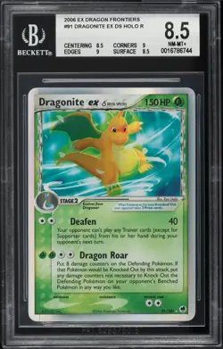 BGS 8.5 2006 Pokemon EX Dragon Frontiers 91/101 Dragonite Holo Rare TCG Card - Image 1