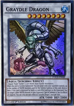 Graydle Dragon Yugioh Super Rare 1st Edition Dimension Of Chaos DOCS-EN048 - Image 1