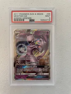 2017 Pokemon Sun & Moon Mewtwo GX #39/73 - PSA 9 MINT - SHIPS TODAY! - Image 1