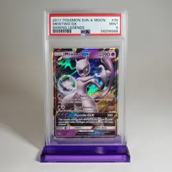 PSA 9 MINT 2017 POKEMON SUN & MOON SHINNING LEGENDS MEWTWO GX HOLO #39. - Image 1