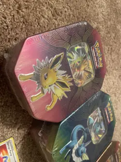 Pokemon Tins 2019 Elemental Powers Jolteon,Vaporeon,Flareon GX Sealed Set of 3 - Image 2