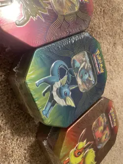 Pokemon Tins 2019 Elemental Powers Jolteon,Vaporeon,Flareon GX Sealed Set of 3 - Image 3