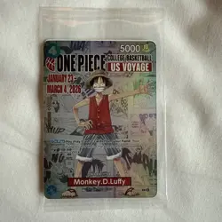 Monkey.D.Luffy (055) (College Basketball US Voyage) P-055 One Piece Promotion - Image 1