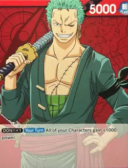 • Roonoa Zoro • OP01-001 Leader Romance Dawn One Piece TCG NM - Image 3