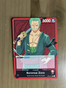 One Piece Card Game TCG Romance Dawn Roronoa Zoro Leader OP01-001 PRE ERRATA⚓ - Image 1