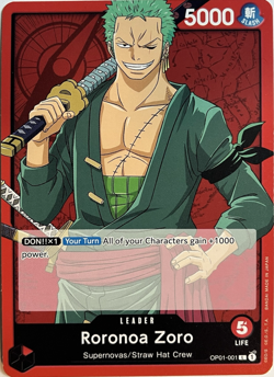 Roronoa Zoro Leader OP01-001 - Romance Dawn - One Piece TCG - Image 1