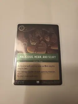 Disney Lorcana TCG Malicious, Mean, And Scary Cold Foil 97/204 - Image 1