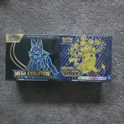Pokemon NEW/SEALED ETB Bundle Mega Evolutions AND Surging Sparks - Image 1