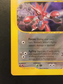 Pokemon TCG 2002 Rocket’s Scizor Best of Game Promo Card #4 - Image 3