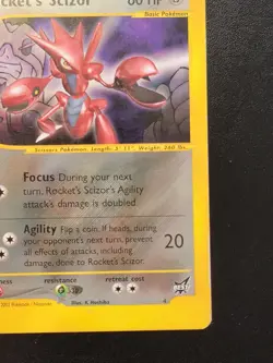 Pokemon TCG 2002 Rocket’s Scizor Best of Game Promo Card #4 - Image 4