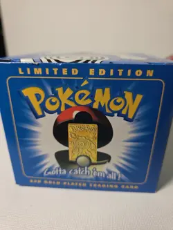 Pokemon Poliwhirl 23k Gold Plated Trading Card & Pokeball Burger King Sealed BLU - Image 4