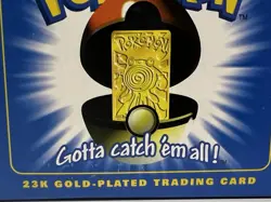 Pokemon 1999 Poliwhirl 23k Gold Plated Trading Card Pokeball Burger King Sealed - Image 3