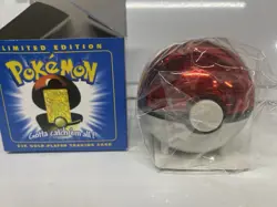 Pokemon 1999 Poliwhirl 23k Gold Plated Trading Card Pokeball Burger King Sealed - Image 4