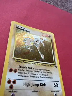 Hitmonlee Holo 7/62 Rare Fossil (1999) Pokemon TCG Card - Image 2