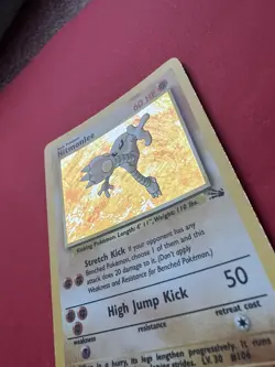 Hitmonlee Holo 7/62 Rare Fossil (1999) Pokemon TCG Card - Image 3
