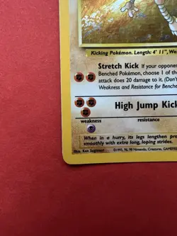 Hitmonlee Holo 7/62 Rare Fossil (1999) Pokemon TCG Card - Image 4