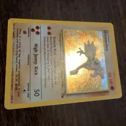 Pokemon TCG Hitmonlee Base Set Holo Fossil Card 7/62 - Image 5