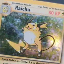 Pokemon TCG Karte - Raichu 14/102 Base Set 1st Edition Holo Deutsch Holo Rare - Image 5