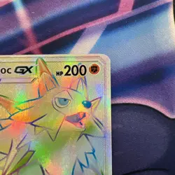 Pokemon TCG Lycanroc GX Rainbow Secret Rare Card Burning Shadows 155/147 - Image 2