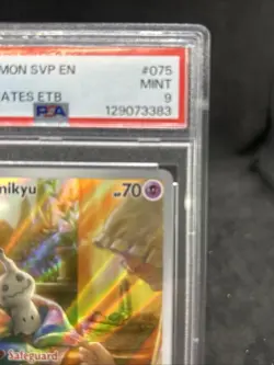 MIMIKYU 2024 POKEMON SVP PALDEAN FATES ETB PROMO #75 PSA 9 Mint TCG Card H2 - Image 2