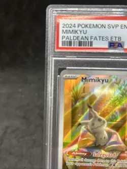 MIMIKYU 2024 POKEMON SVP PALDEAN FATES ETB PROMO #75 PSA 9 Mint TCG Card H2 - Image 3