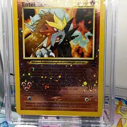CGC 10 GEM MINT Entei 2001 Black Star Promos 34 Reverse Holo Swirl Pokemon Card - Image 3