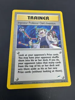 Pokemon Card - Impostor Professor Oak's Invention Neo Destiny 94/105 Rare LP - Image 1