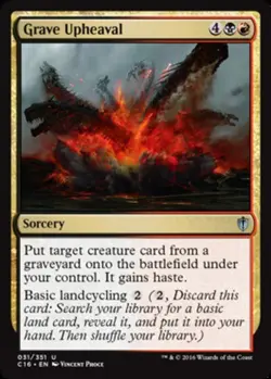 Hero Deal, French - 4 x MTG Grave Upheaval Commander 2016 - Image 1