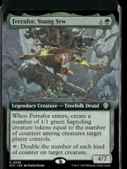 MTG Ferrafor, Young Yew (Extended Art) Commander: Lorwyn Eclipsed Foil - Image 1