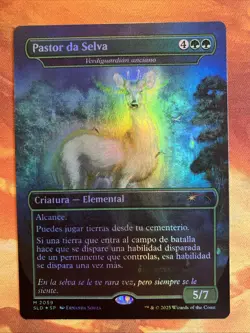 MTG Spanish Foil Borderless Pastor da Selva - Ancient Greenwarden Secret Lair!! - Image 1