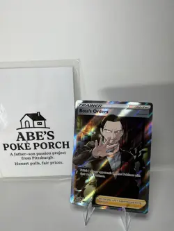 Pokemon TCG Rare Holo Trainer Card Boss's Orders Giovanni 189/192 - Image 1
