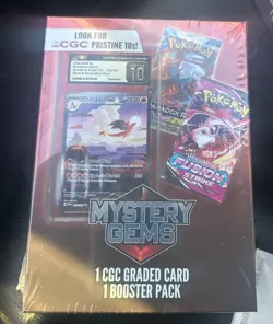 Pokemon Mystery Gems 1 CGC Graded Card & 1 Booster Pack 2025! New Sealed Box! - Image 2