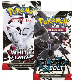 Pokemon TCG Scarlet and Violet Black Bolt White Flare Booster Pack Bundle 2PK - Image 1