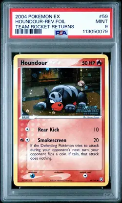 POKEMON EX TEAM ROCKET RETURNS HOUNDOUR #59 REVERSE PSA 9 MINT #113050079 - Image 1