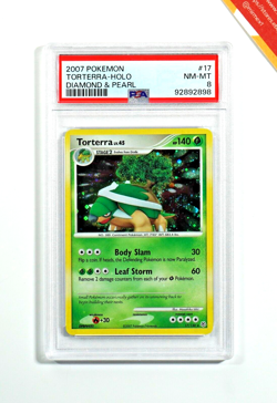 Pokemon PSA 8 Torterra Lv.45 #17 Holo Diamond and pearl 2007 English - Image 1