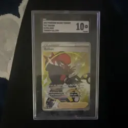 Pokemon Raihan Trainer Silver Tempest Ultra Rare TG27 Foil Graded 10 - Image 1