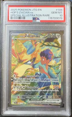 Pokemon Journey Together Hop’s Zacian 186/159 Special Illustration Rare PSA 10 - Image 1
