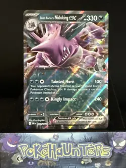 Pokemon Card Team Rocket's Nidoking EX 119/182 Destined Rivals Double Rare NM - Image 1