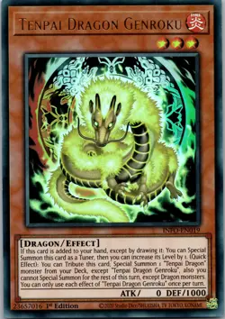 Yugioh Tenpai Dragon Genroku INFO-EN019 1st Edition Ultra Rare NM - Image 1