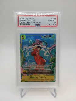 One Piece [OP-08] Monkey.D.Luffy OP07-109 Treasure Rare (TR) - PSA 10 - Image 1