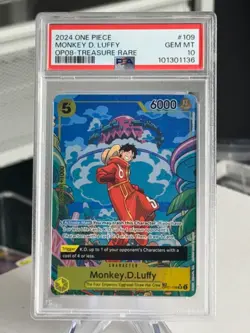 One Piece [OP-08] Monkey.D.Luffy OP07-109 Treasure Rare (TR) - PSA 10 English - Image 1