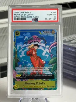One Piece [OP-08] Monkey.D.Luffy OP07-109 Treasure Rare (TR) - PSA 10 English - Image 1