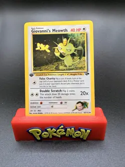 [NM/MINT] 2000 Pokemon Gym Challenge Giovanni's Meowth 1st Edition #43/132 - Image 1