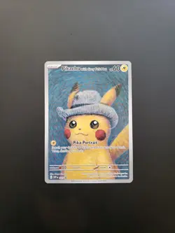 Pokemon TCG Pikachu With Grey Felt Hat Van Gogh Full Art Promo SVP #085 - NM/M - Image 1